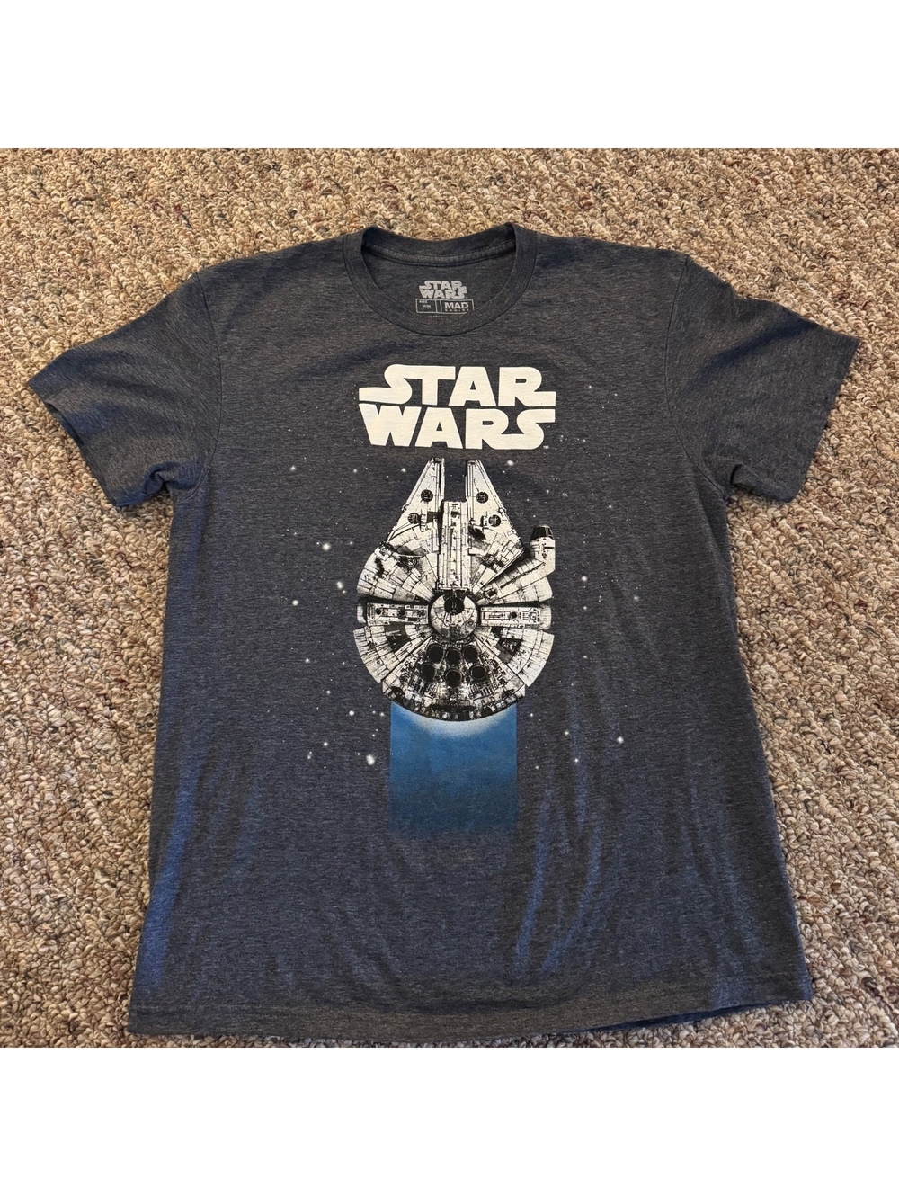 Star Wars Mad Engine Millenium Falcon Short Sleeve Graphic T-Shirt Size Medium